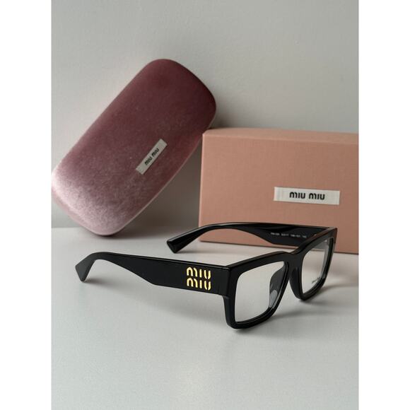 NEW Miu Miu MU02XV Black Eyeglasses Frames - Picture 4 of 7